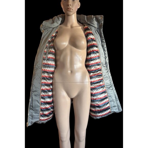 1 Madison Taupe Gray  W Gold down jacket coat with belt Woman’s  XL - Picture 11 of 16